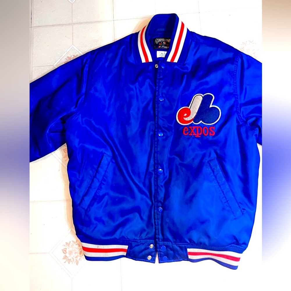 Rare Cooperstown MLBSatin jacket expos Montreal 1982 Match Des Étoile.